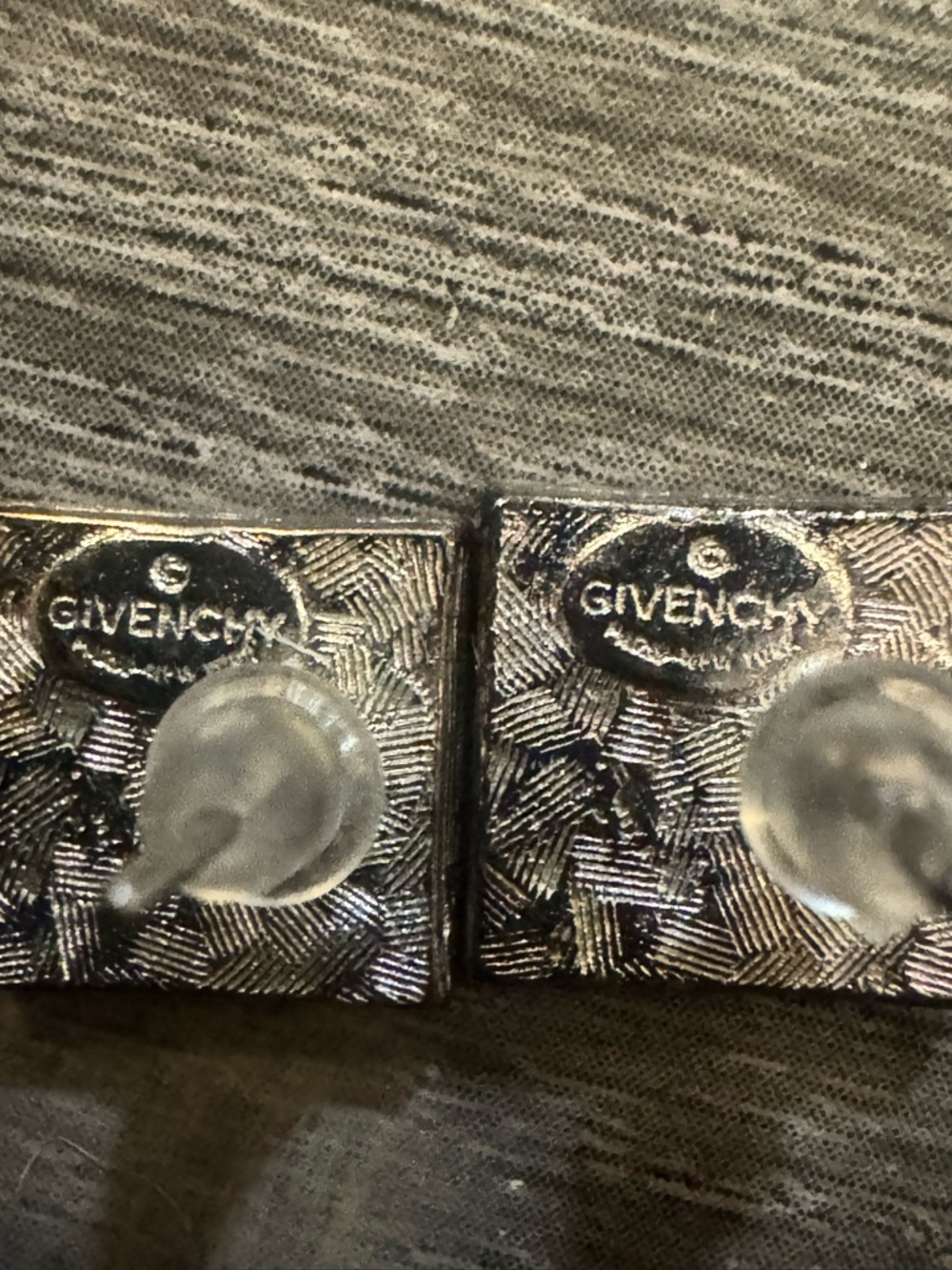 Givenchy Silver-Tone Square stud earrings - Picture 2 of 2